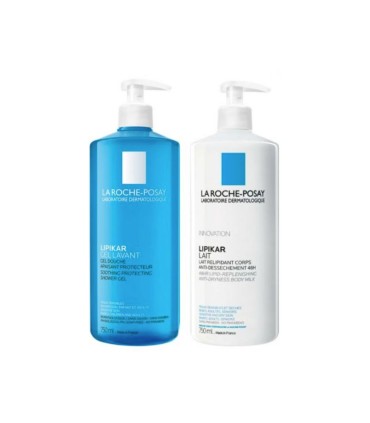 La Roche Posay Lipikar Leite 750ml + Gel de Banho 750ml
