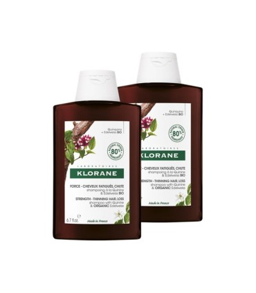 Klorane Quinina Bio Shampoo Fortificante Antiqueda 2x400ml