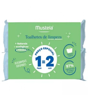 Mustela Bebé Toalhetes de Limpeza x 20 unidades 1+1 Oferta