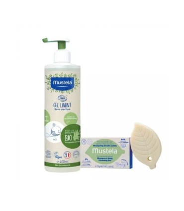 Mustela Bio Gel Banho 400ml + Oferta Mustela Shampoo Sólido 75g