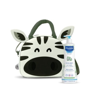 Mustela Bebé Pele Normal Leite Hydra Corporal 750ml + Mochila dos Gigantes (Zebra)