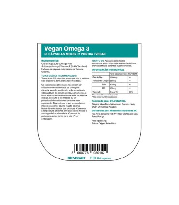 Dr. Vegan Omega 3 60 cápsulas