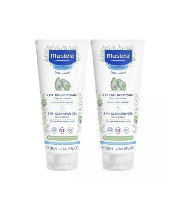 Mustela Bebé Gel Lavante 2 em 1 - 2 X 200ml
