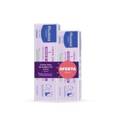 Mustela Bebé Creme Zona da Fralda 123 100ml Oferta de 2ª Embalagem de 50ml