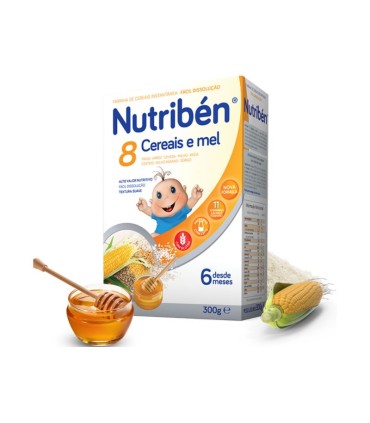 Nutribén 8 Cereais e Mel Não Láctea 300g