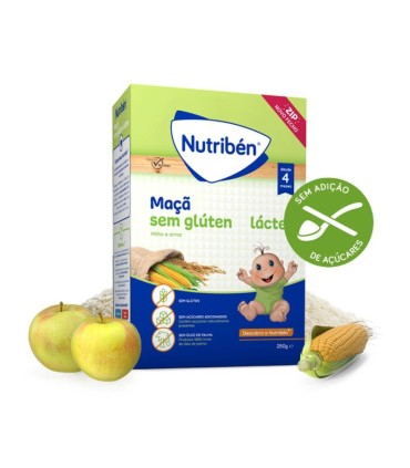 Nutribén Farinha Láctea Maçã sem Glúten 250g