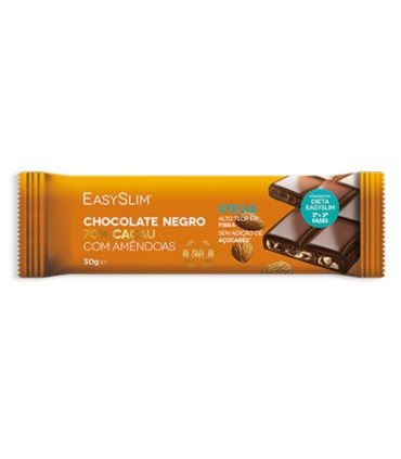 Easyslim Chocolate Negro 70% Cacau com Amêndoas 30g