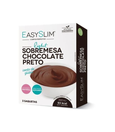EasySlim Sobremesa Light Chocolate Preto 3x25g