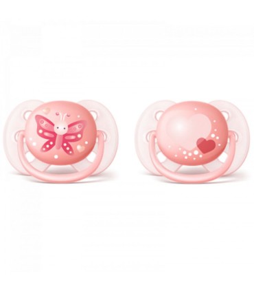 Philips Avent Pack 2 Chupetas Ultra Air Menina 0-6m