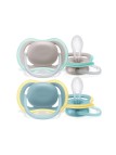 Philips Avent Pack 2 Chupetas Ultra Air Cinza/Azul 18M+