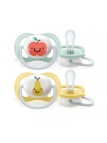 Philips Avent Pack 2 Chupetas Ultra Air Frutas 0-6M