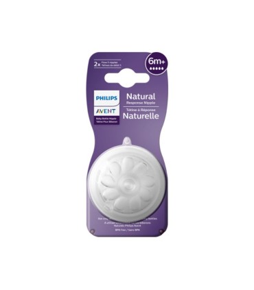 Philips Avent 2 Tetinas Silicone Natural Response T6 6M+