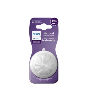 Philips Avent 2 Tetinas Silicone Natural Response T1 0M+