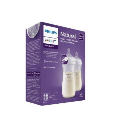 Philips Avent 2 Biberões Natural Response 330ml 3M+