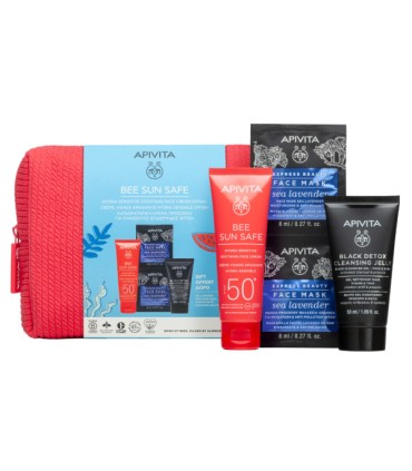 Apivita Bee Sun Safe Creme Apaziguante Hidra Sensitive SPF50+ com Oferta de Bolsa