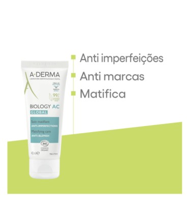 A-Derma Biology AC Fluido Matificante Anti-imperfeições 40ml