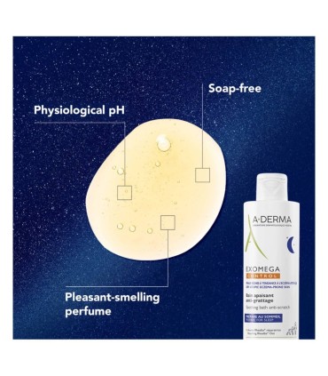 A-Derma Exomega Control Gel de Banho Calmante de Noite 200ml