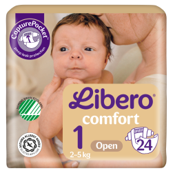 Libero Newborn Tamanho 1 2-5kg 24 Fraldas