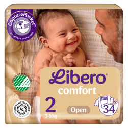 Libero Newborn Tamanho 2 3-6kg 34 Fraldas
