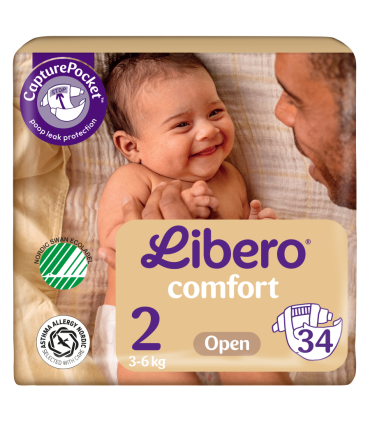 Libero Newborn Tamanho 2 3-6kg 34 Fraldas