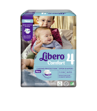 Libero Comfort Tamanho 4 7-11kg 26 Fraldas
