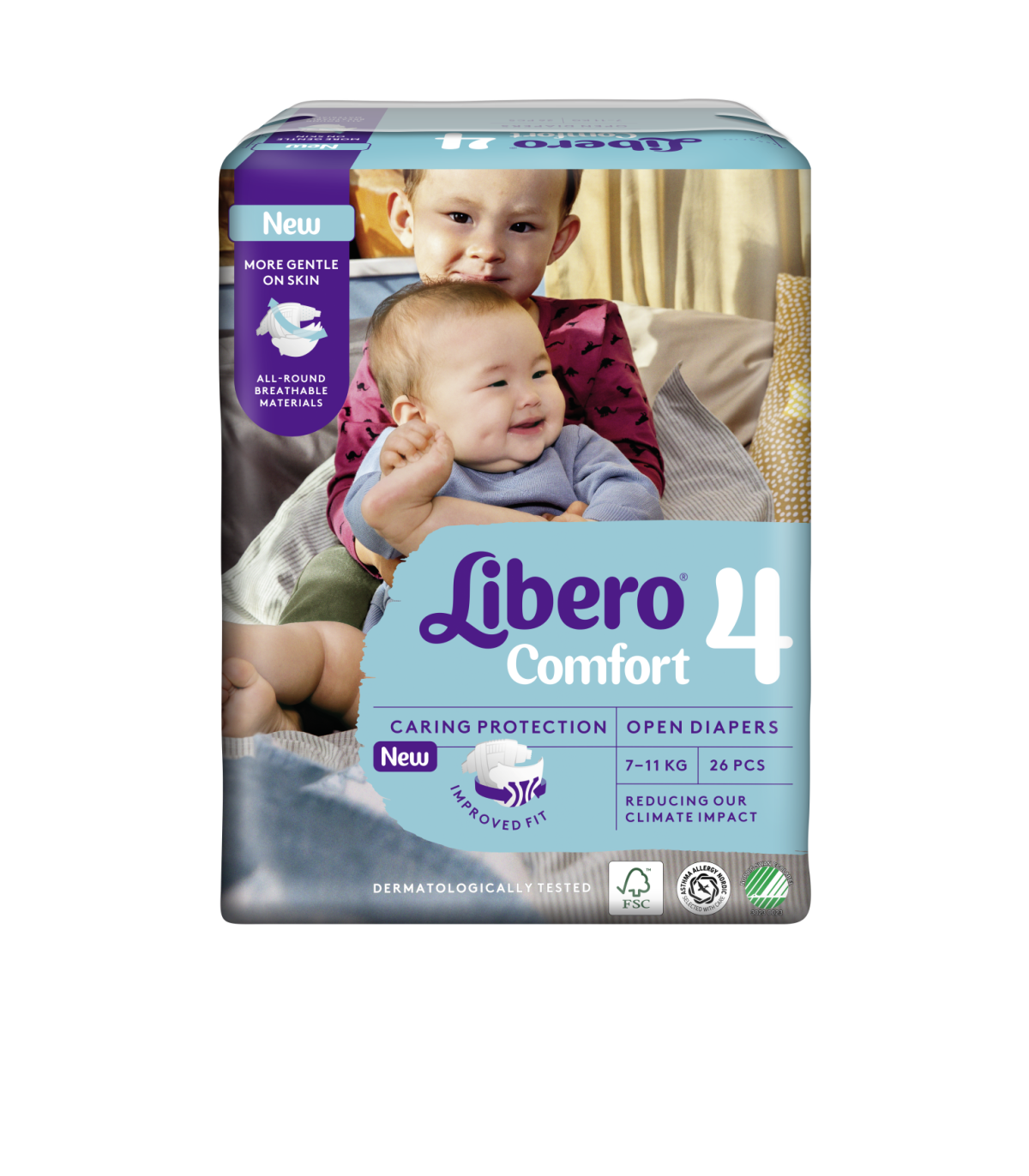 Libero Comfort Tamanho 4 7-11kg 26 Fraldas
