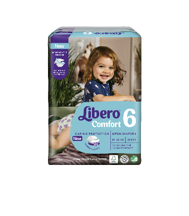 Libero Comfort Tamanho 6 13-20kg 22 Fraldas