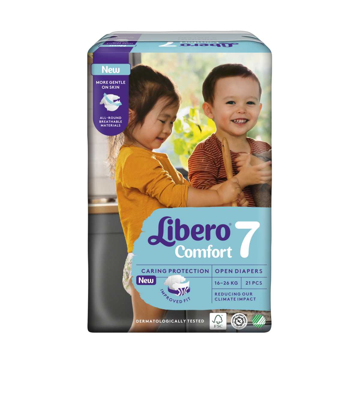 Libero Comfort Tamanho 7 16-26kg 21 Fraldas