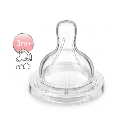 Philips AVENT - Classic + - Tetinas - Fluxo Variável - 1 Ranhura