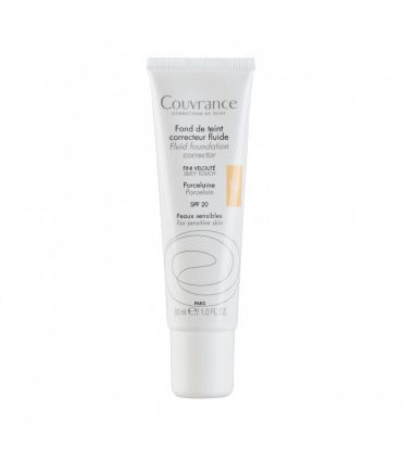 Avène Couvrance Base Fluída Corretora Porcelana - 30 mL