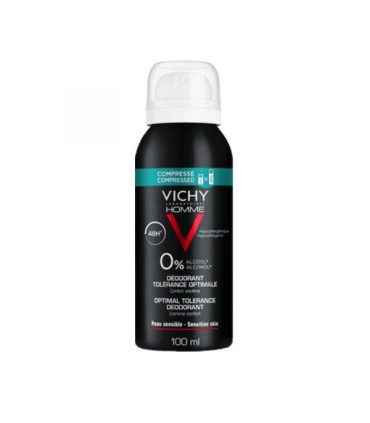 Vichy Homme Desodorizante Spray Hipoalergénico 48h Tolerância Óptima 100ml