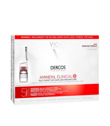 Vichy Dercos Aminexil Clinical 5 - 12 Ampolas - Mulher