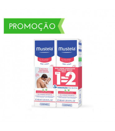 Mustela Creme Hidratante Calmante Facial 2x40ml