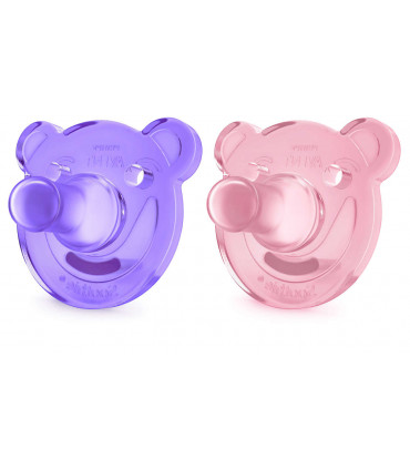 PhilipsAVENT-2Chupetas-Soothie- Menina-0-3M