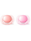 Philips AVENT - 2 Chupetas - Ultra Soft - 0 - 6M - Menina