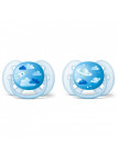 Philips AVENT - 2 Chupetas - Ultra Soft - Deco - 6 - 18 Menino