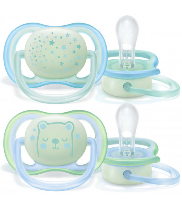 Philips AVENT - 2 Chupetas - 0-6M – Ultra Air – NT – Menino