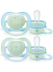 Philips AVENT - 2 Chupetas - 0-6M – Ultra Air – NT – Menino
