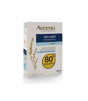 Aveeno Skin Relief Mentol - Creme Hidratante Lenitivo - 400ml (2X200ml)