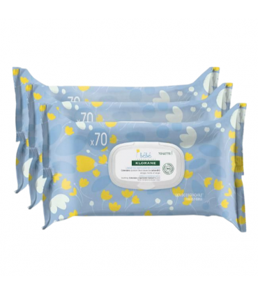Klorane Bebé Toalhetes de Limpeza 3x70 unidades