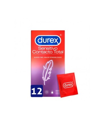 Durex Sensitivo Contacto Total 12 Preservativos