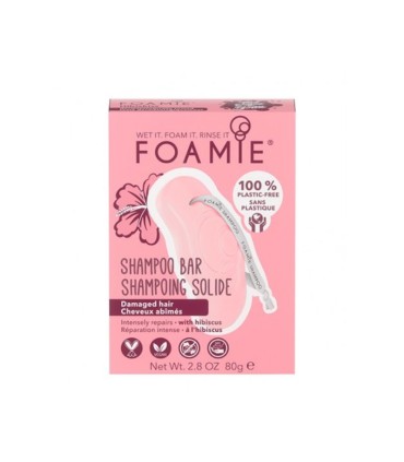 Foamie Shampoo Sólido Hibisco Cabelo Danificado 80g