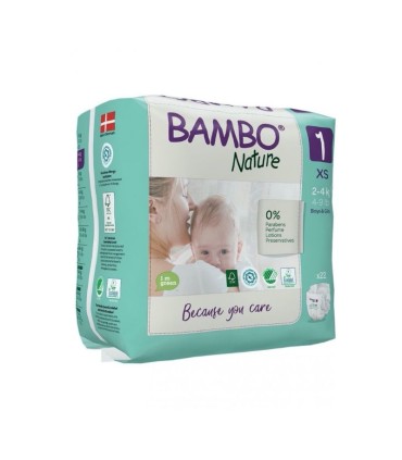 Bambo Nature Fraldas 1 XS 2-4kg 22 Fraldas