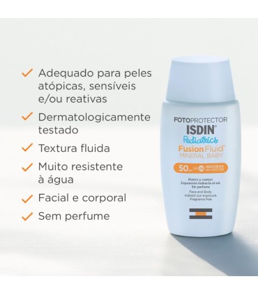 Isdin Fotoprotector Pediatrics Fusion Fluido Mineral Baby SPF50 50ml