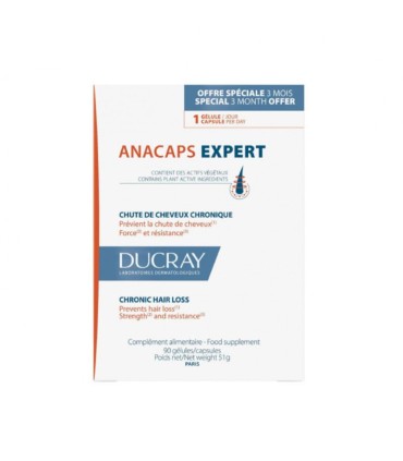Ducray Anacaps Expert Suplemento Antiqueda 90 cápsulas