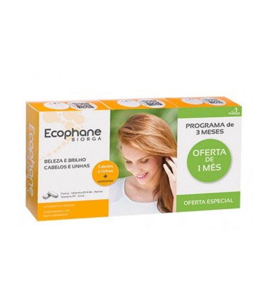 Ecophane Fortificante Cabelo e Unhas Pack Comprimidos 3x60unidades