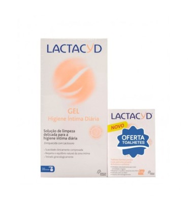 Lactacyd Gel Higiene Íntima 400ml + Oferta Toalhitas íntimas 10 Unidades