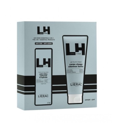 Lierac Homme Fluido Antienvelhecimento Global 50ml + Gel Duche Integral 200ml