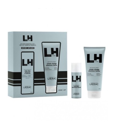 Lierac Homme Fluido Antienvelhecimento Global 50ml + Gel Duche Integral 200ml