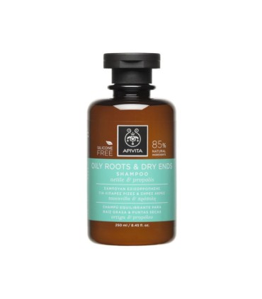 Apivita Oily Roots Dry Ends Shampoo Raízes Oleosas & Pontas Secas 250ml